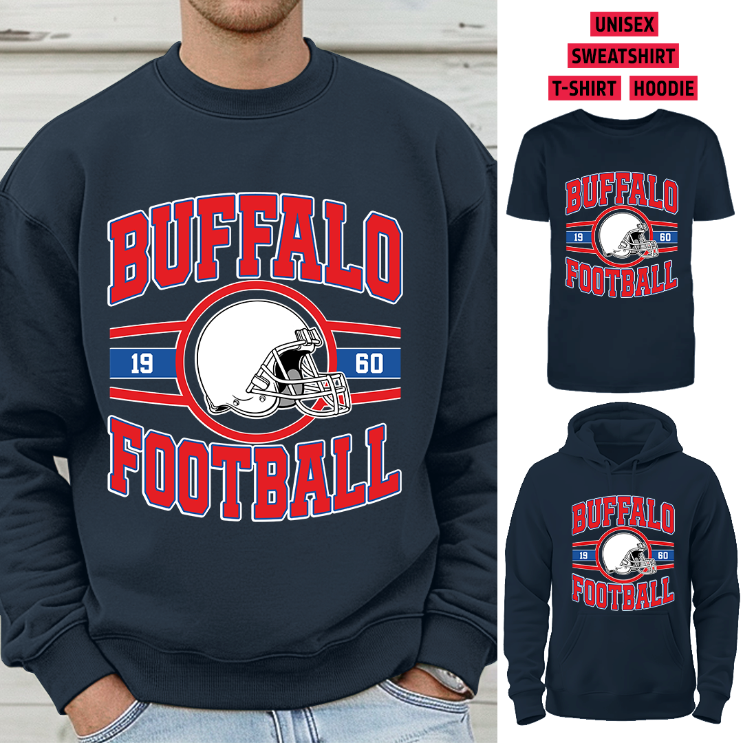 Vintage Buffalo Football T-Shirt/Sweatshirt/Hoodie, Unisex T-Shirt/Sweatshirt/Hoodie