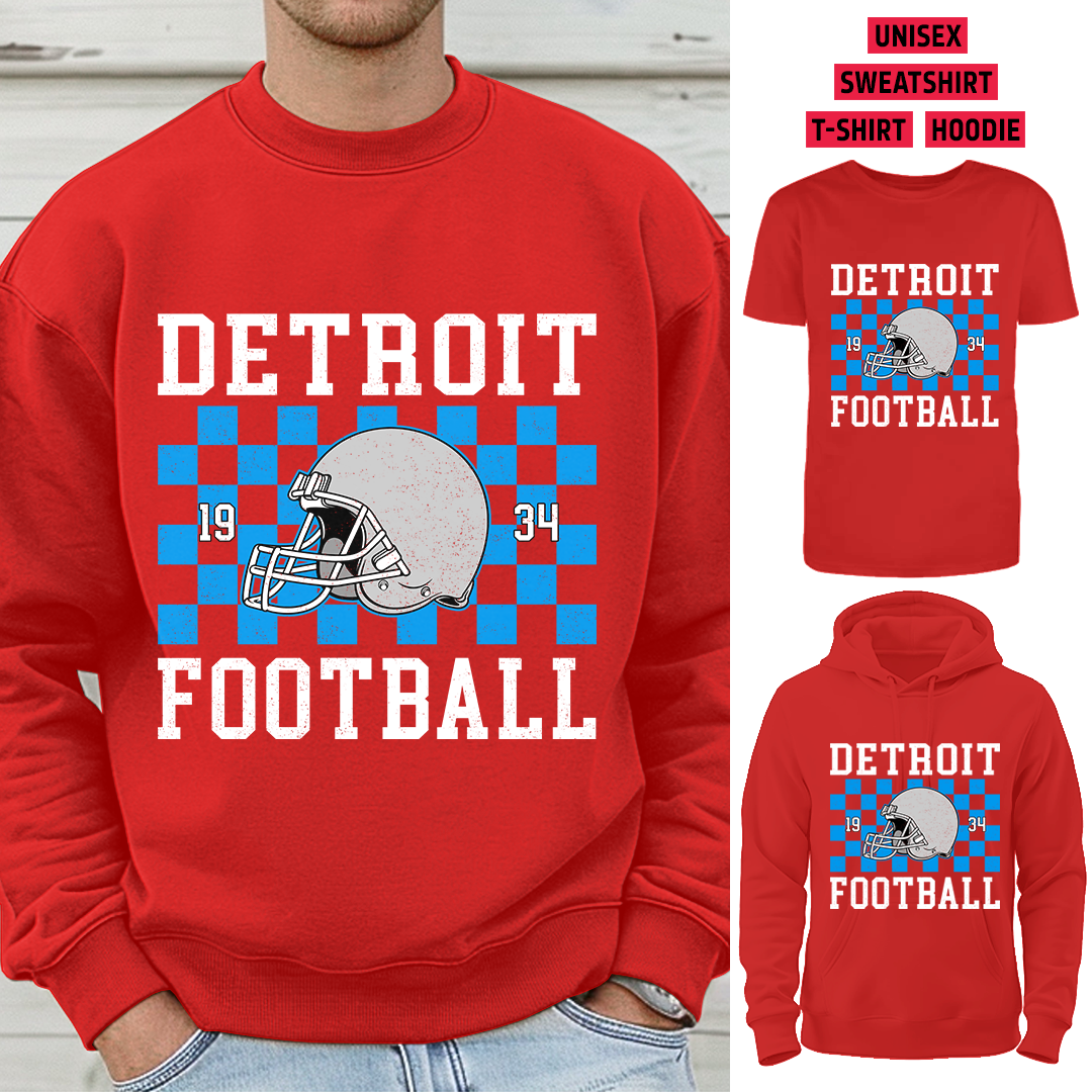 Vintage Detroit Football 1934 Helmet T-Shirt/Sweatshirt/Hoodie, Unisex T-Shirt/Sweatshirt/Hoodie