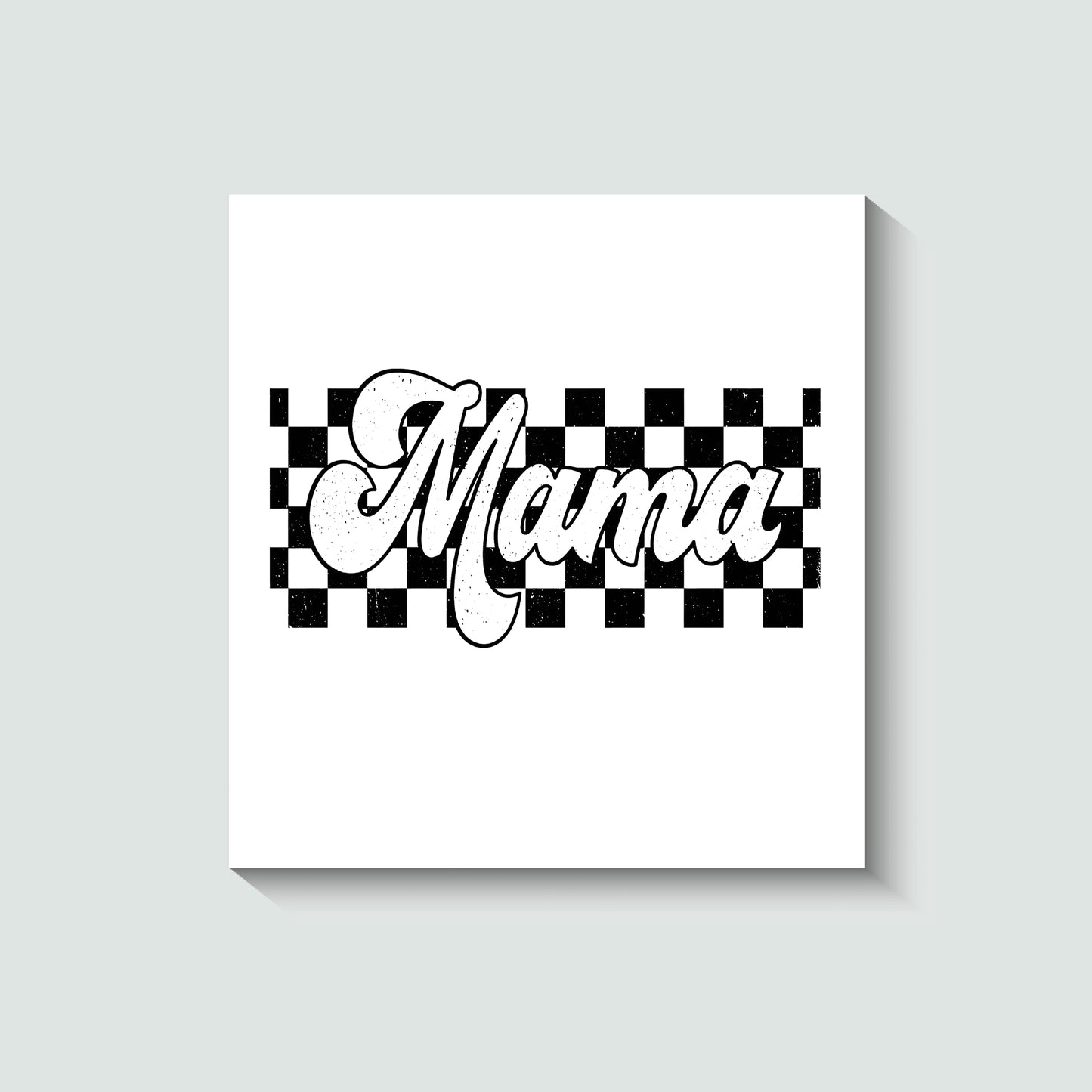 Mama retro checkered T-Shirt