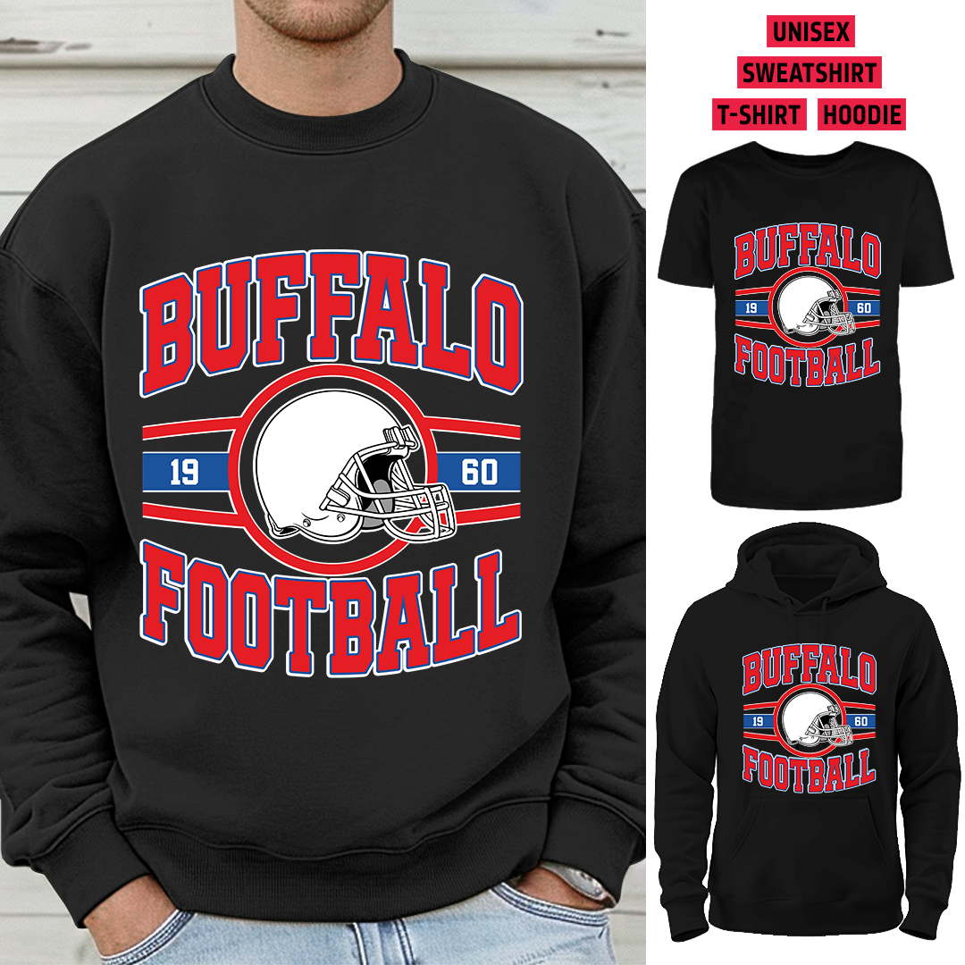 Vintage Buffalo Football T-Shirt/Sweatshirt/Hoodie, Unisex T-Shirt/Sweatshirt/Hoodie