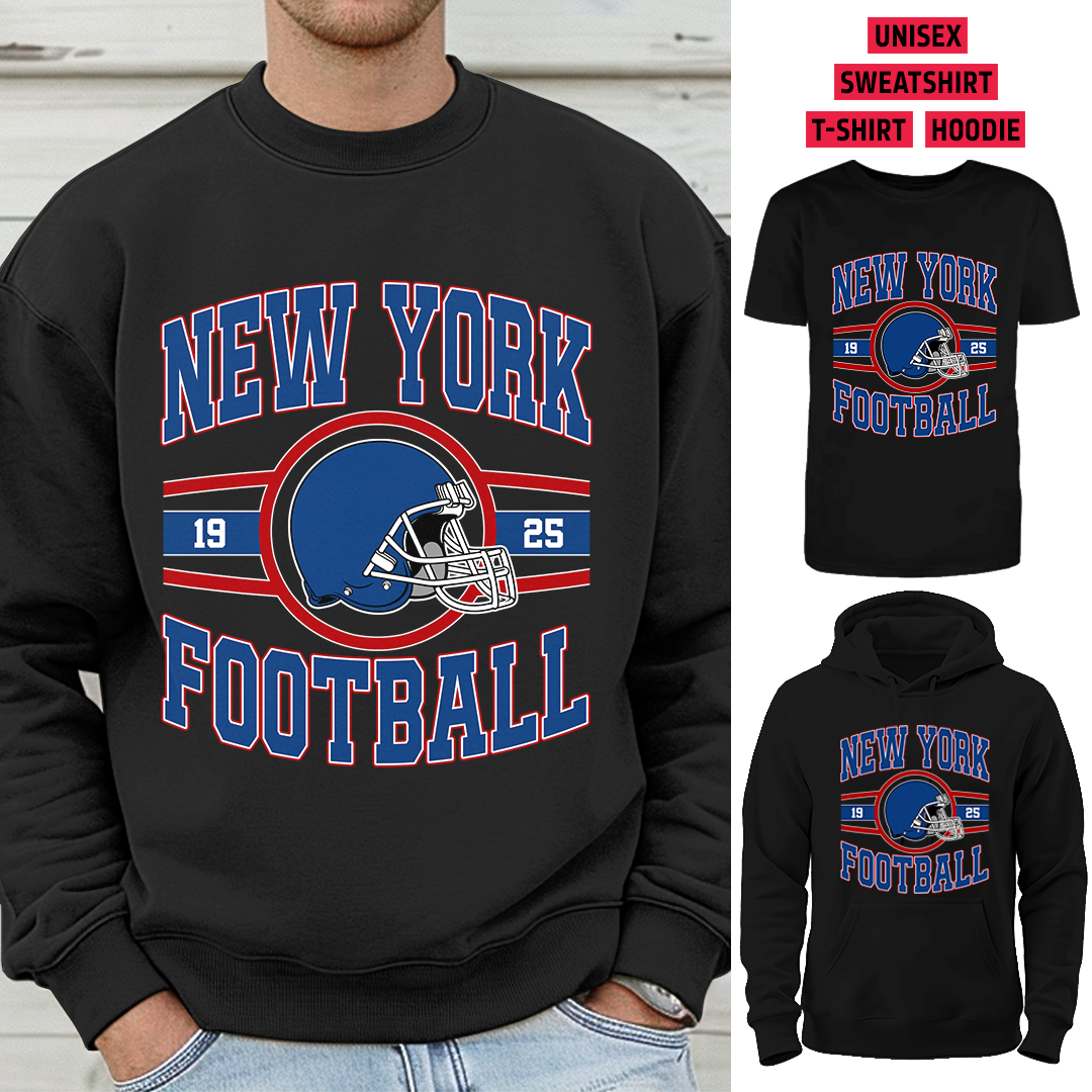 Vintage New York Football T-Shirt/Sweatshirt/Hoodie, Unisex T-Shirt/Sweatshirt/Hoodie