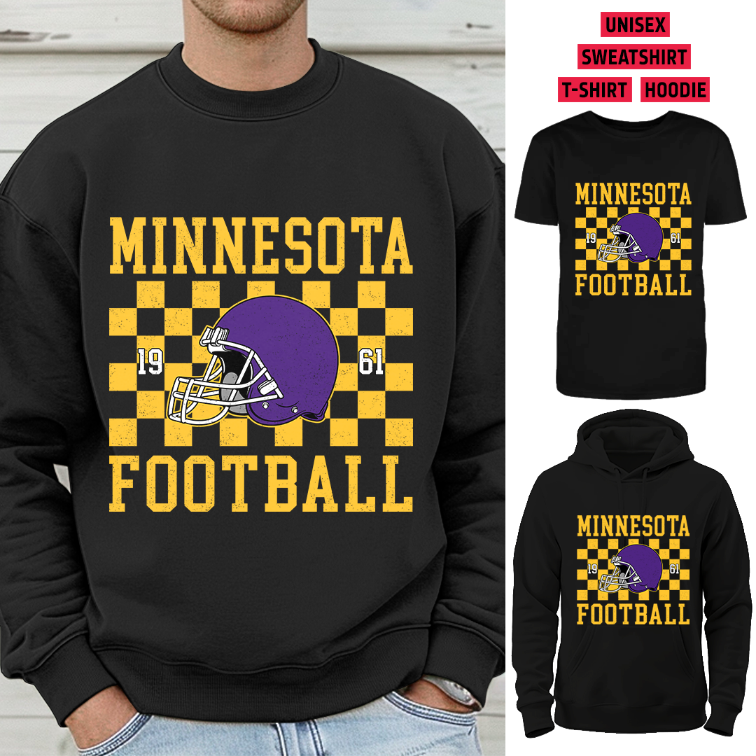 Vintage Minnesota Football 1961 Helmet T-Shirt/Sweatshirt/Hoodie, Unisex T-Shirt/Sweatshirt/Hoodie
