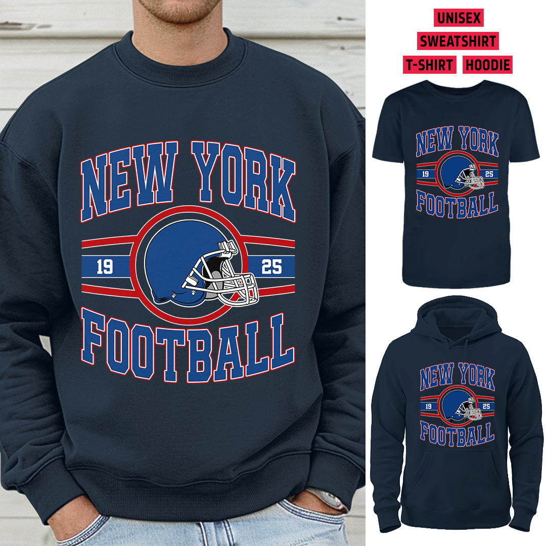 Vintage New York Football T-Shirt/Sweatshirt/Hoodie, Unisex T-Shirt/Sweatshirt/Hoodie