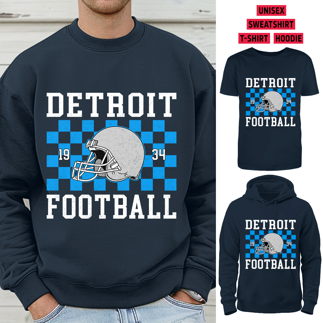 Vintage Detroit Football 1934 Helmet T-Shirt/Sweatshirt/Hoodie, Unisex T-Shirt/Sweatshirt/Hoodie