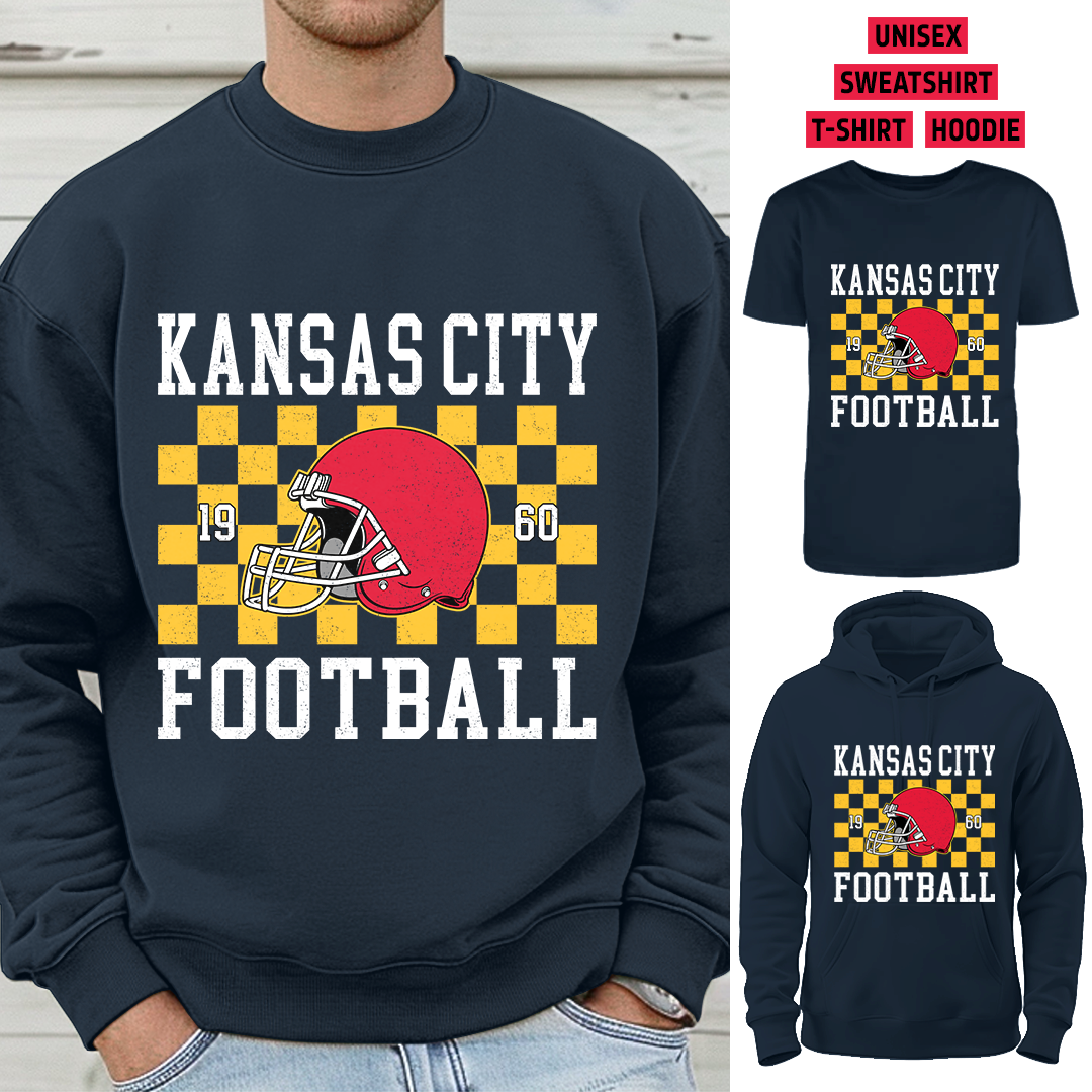 Vintage Kansas City Football 1960 Helmet T-Shirt/Sweatshirt/Hoodie, Unisex T-Shirt/Sweatshirt/Hoodie