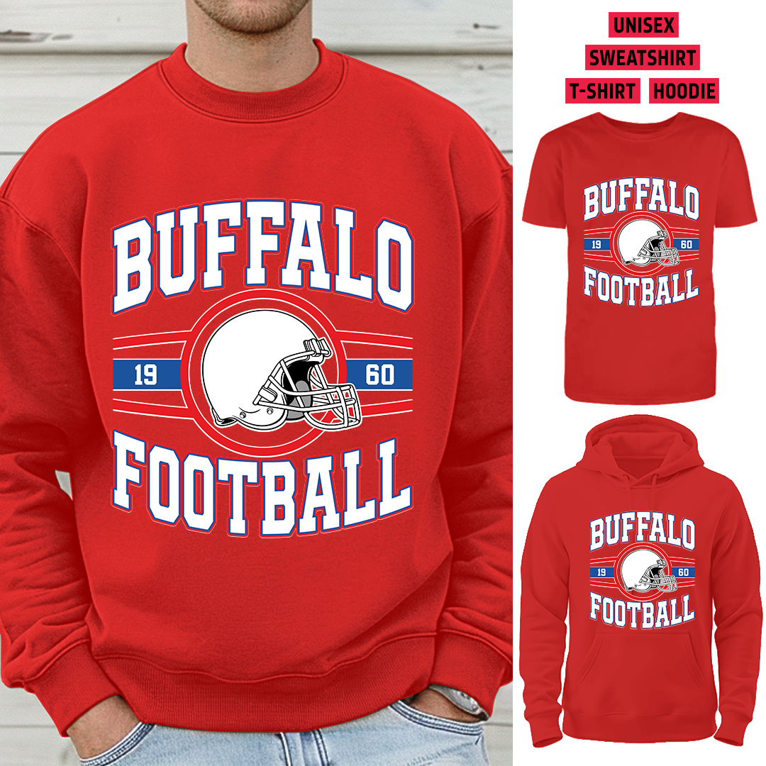 Vintage Buffalo Football T-Shirt/Sweatshirt/Hoodie, Unisex T-Shirt/Sweatshirt/Hoodie