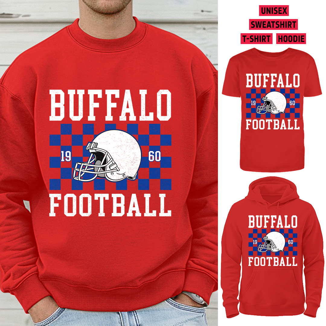 Vintage Buffalo Football 1960 Helmet T-Shirt/Sweatshirt/Hoodie, Unisex T-Shirt/Sweatshirt/Hoodie