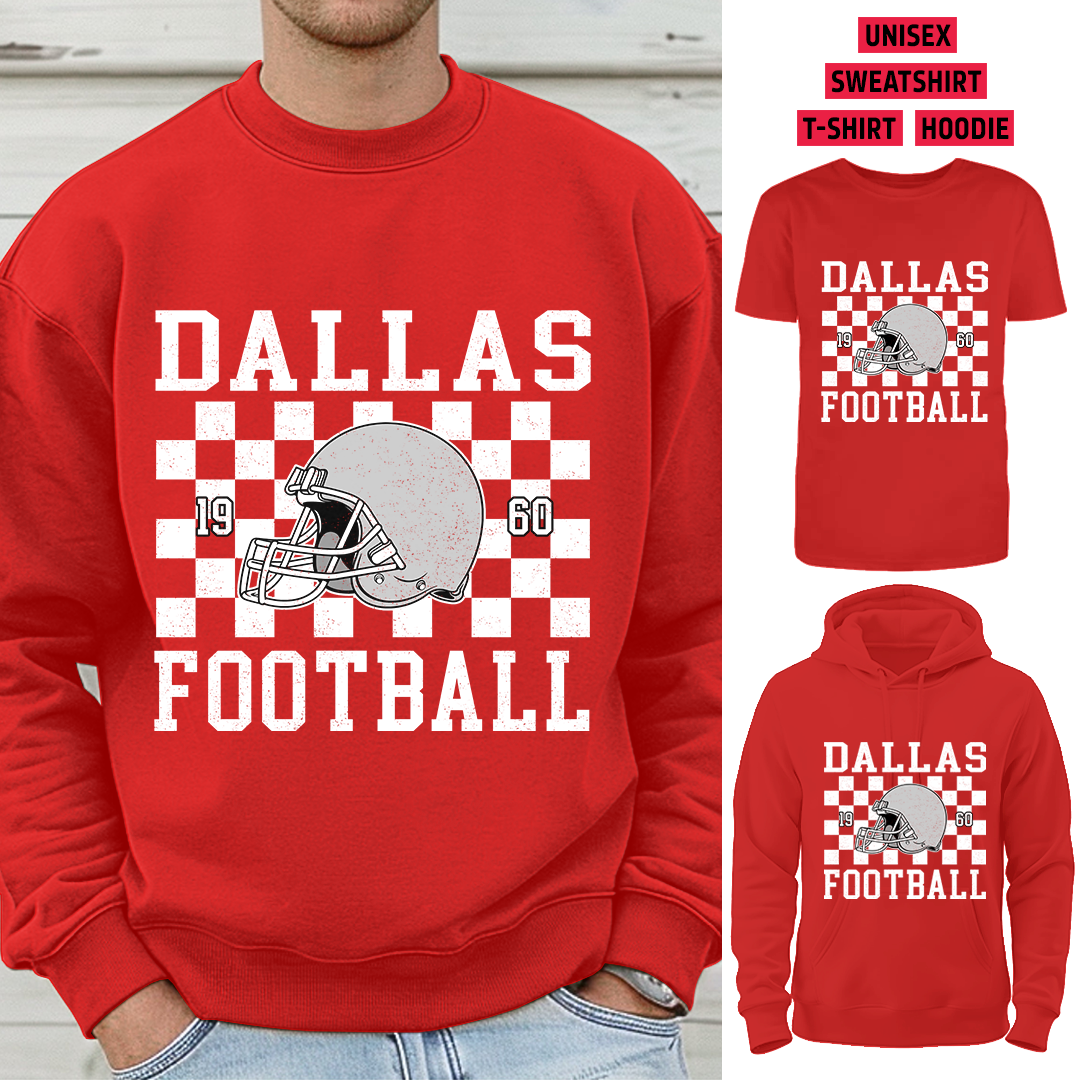 Vintage Dallas Football 1960 Helmet T-Shirt/Sweatshirt/Hoodie, Unisex T-Shirt/Sweatshirt/Hoodie