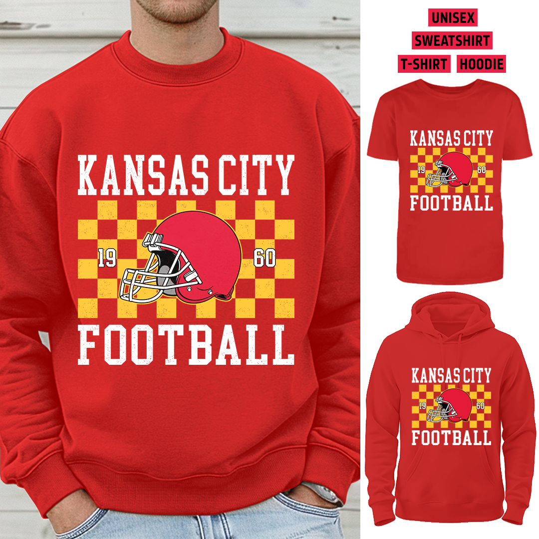 Vintage Kansas City Football 1960 Helmet T-Shirt/Sweatshirt/Hoodie, Unisex T-Shirt/Sweatshirt/Hoodie