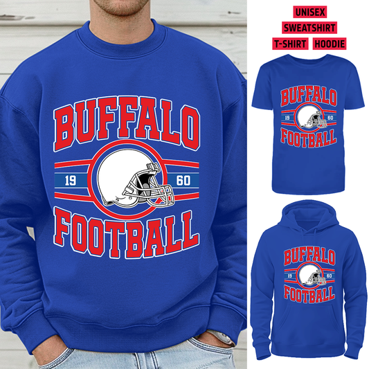 Vintage Buffalo Football T-Shirt/Sweatshirt/Hoodie, Unisex T-Shirt/Sweatshirt/Hoodie
