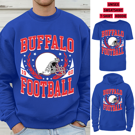 Vintage Buffalo Football 1960 T-Shirt/Sweatshirt/Hoodie, Unisex T-Shirt/Sweatshirt/Hoodie
