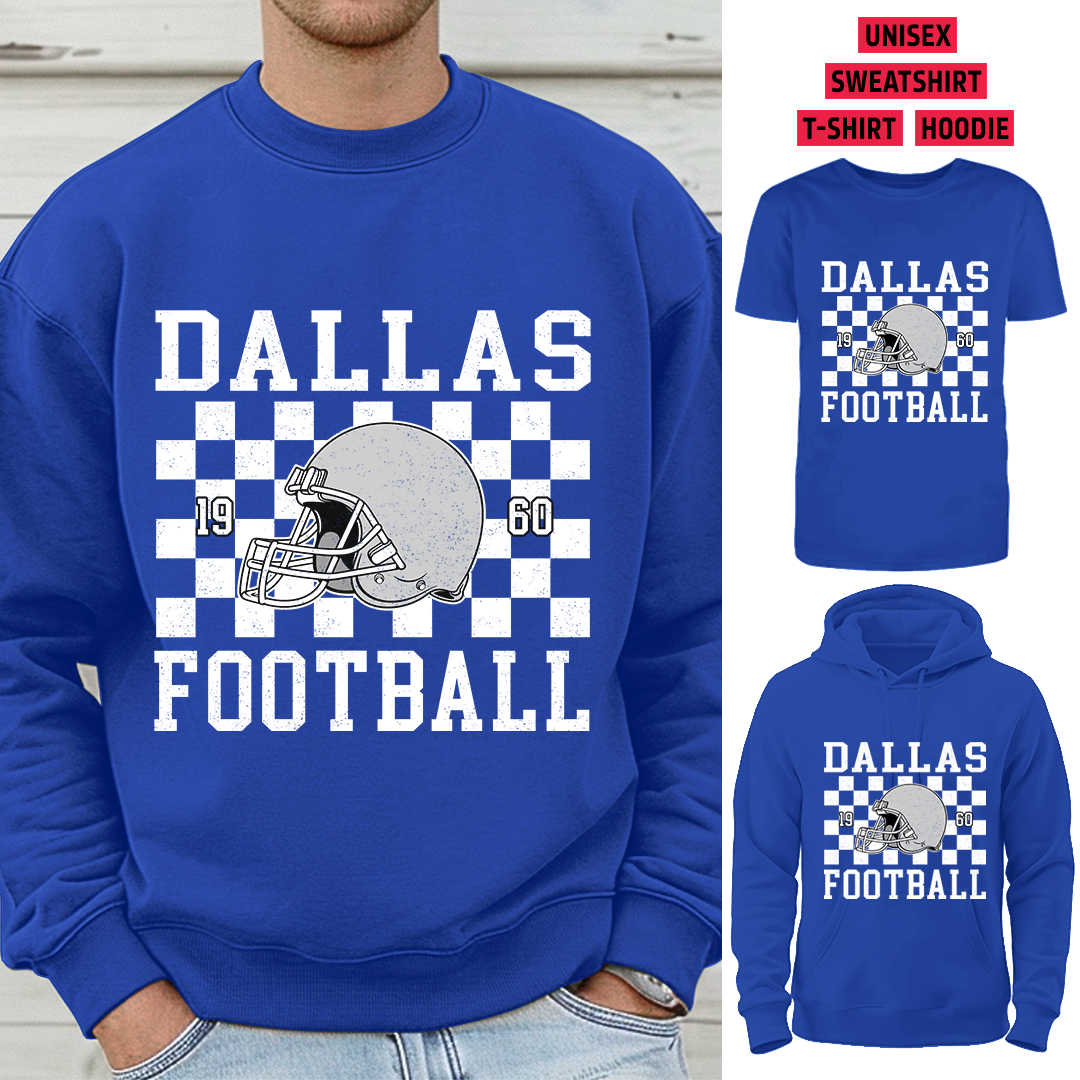 Vintage Dallas Football 1960 Helmet T-Shirt/Sweatshirt/Hoodie, Unisex T-Shirt/Sweatshirt/Hoodie