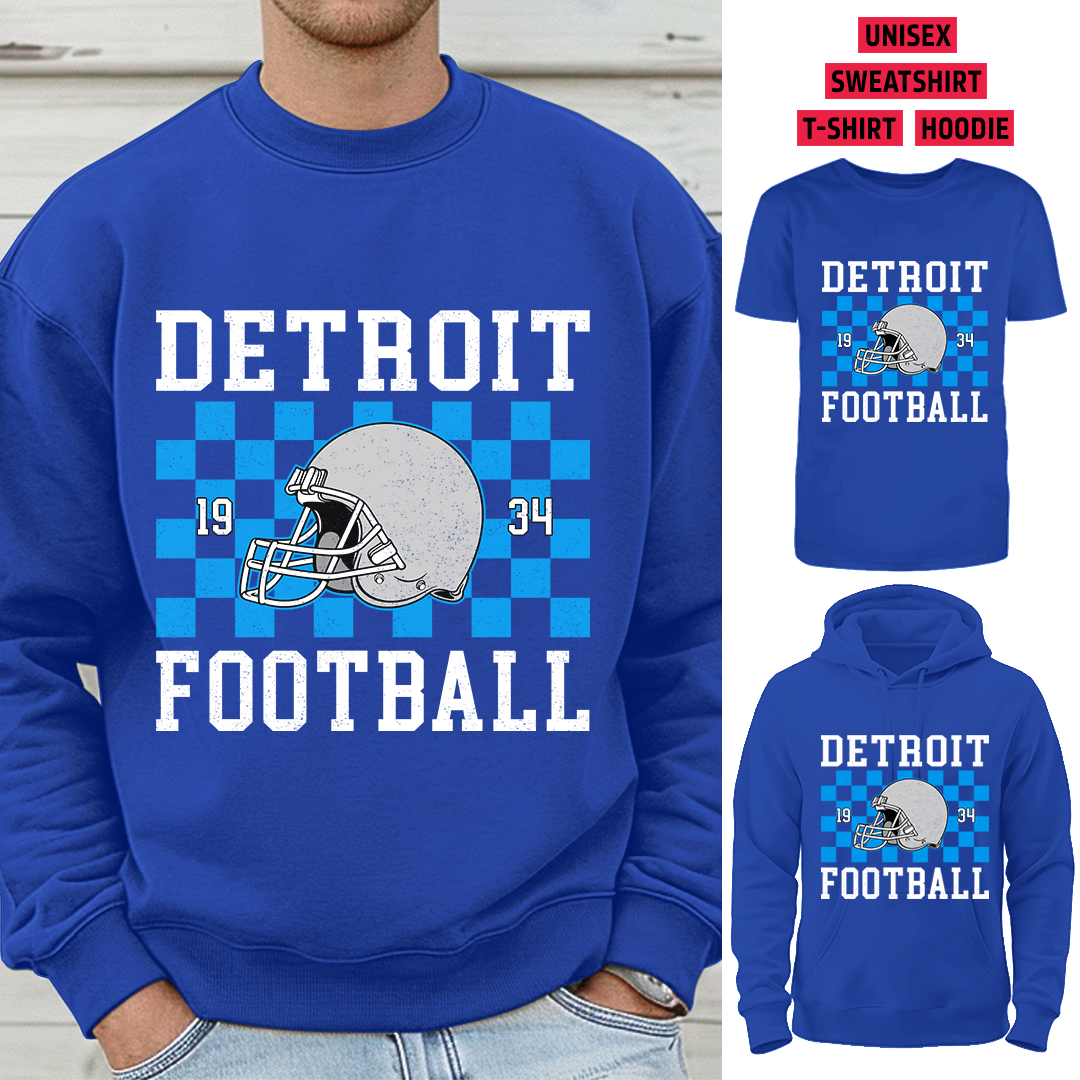 Vintage Detroit Football 1934 Helmet T-Shirt/Sweatshirt/Hoodie, Unisex T-Shirt/Sweatshirt/Hoodie