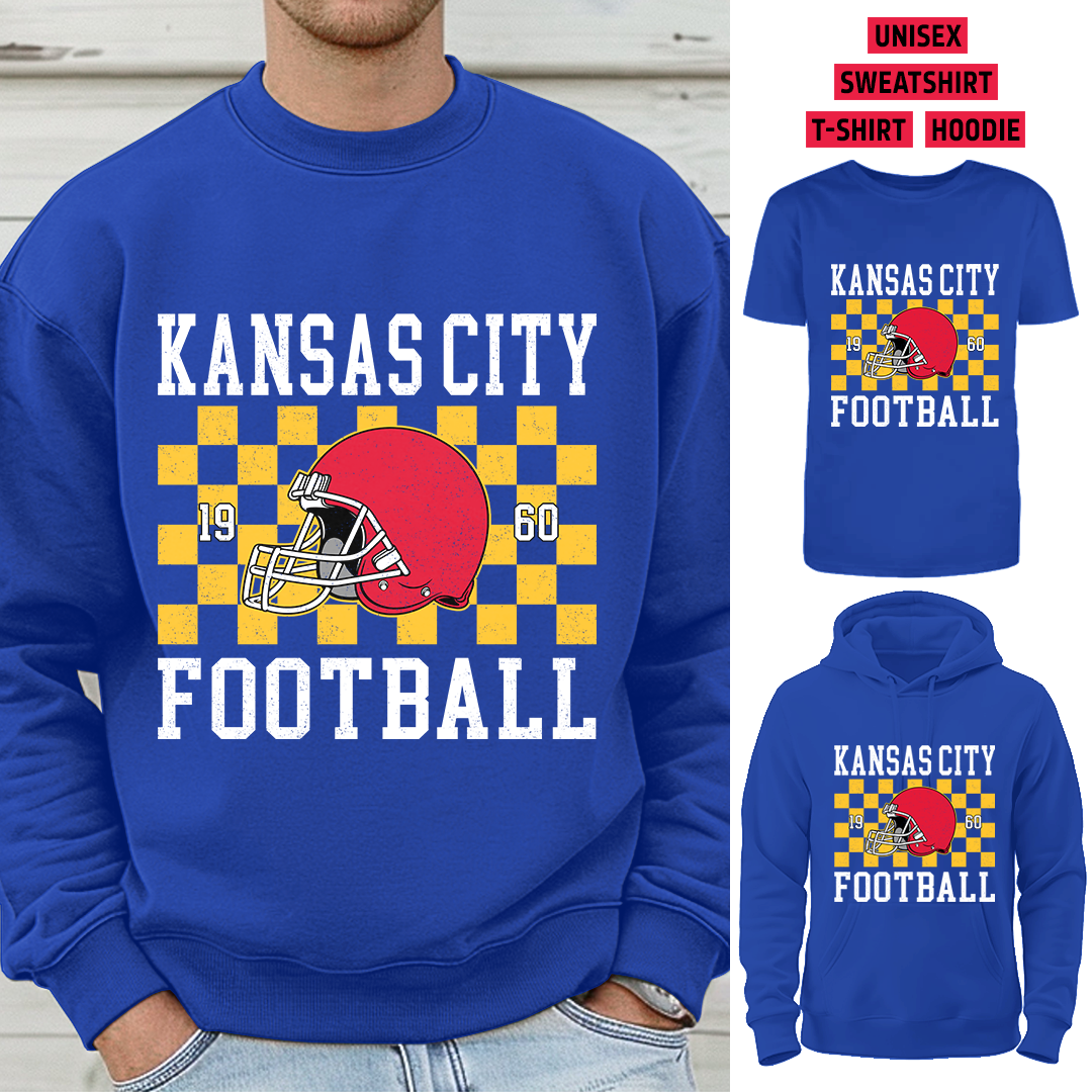 Vintage Kansas City Football 1960 Helmet T-Shirt/Sweatshirt/Hoodie, Unisex T-Shirt/Sweatshirt/Hoodie