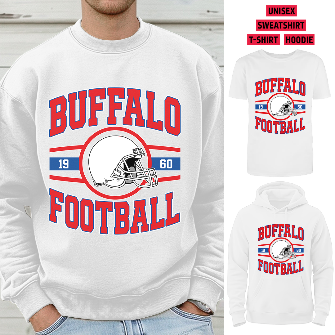 Vintage Buffalo Football T-Shirt/Sweatshirt/Hoodie, Unisex T-Shirt/Sweatshirt/Hoodie