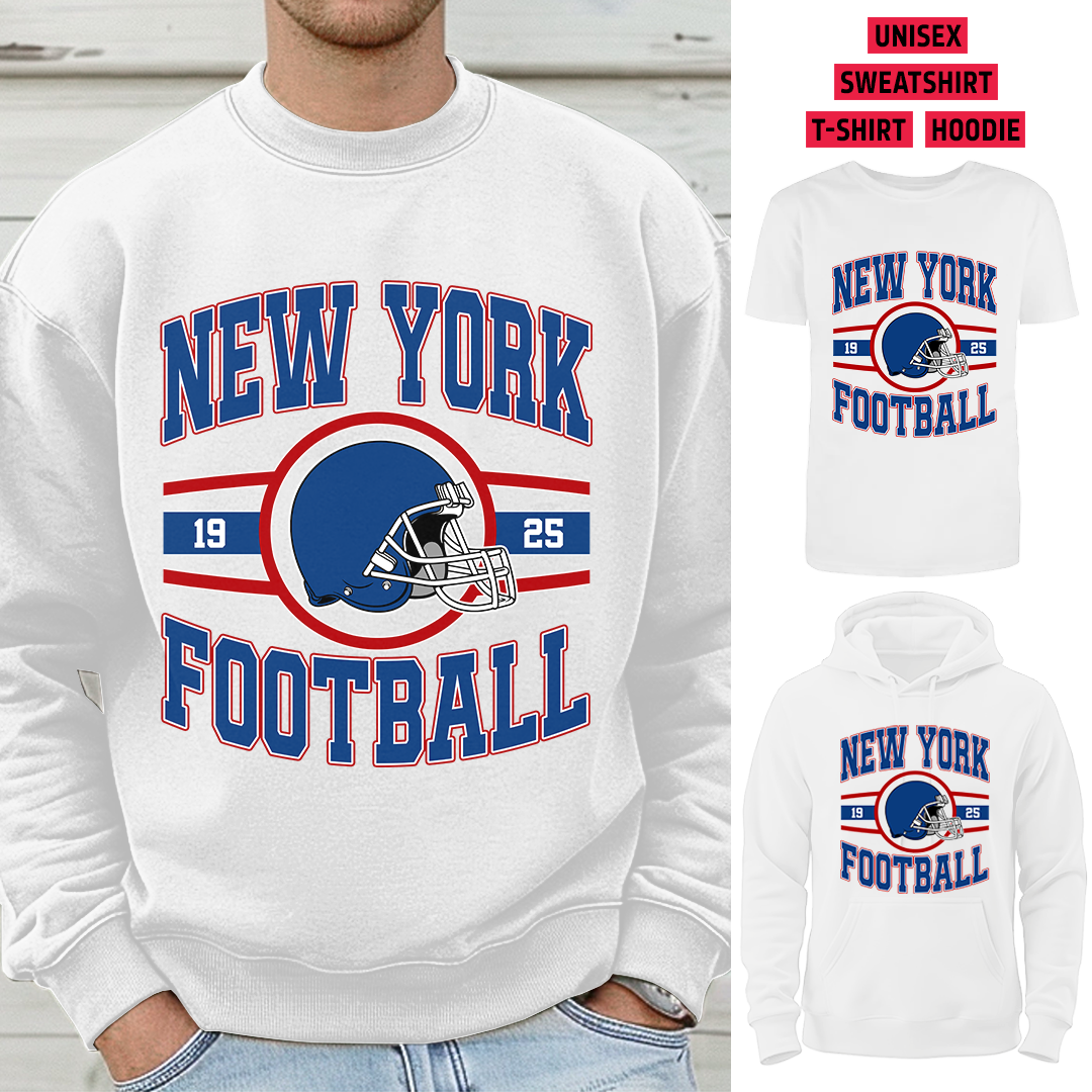 Vintage New York Football T-Shirt/Sweatshirt/Hoodie, Unisex T-Shirt/Sweatshirt/Hoodie