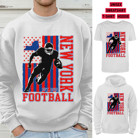 Vintage New York Football 1925 Flag USA T-Shirt/Sweatshirt/Hoodie, Unisex T-Shirt/Sweatshirt/Hoodie