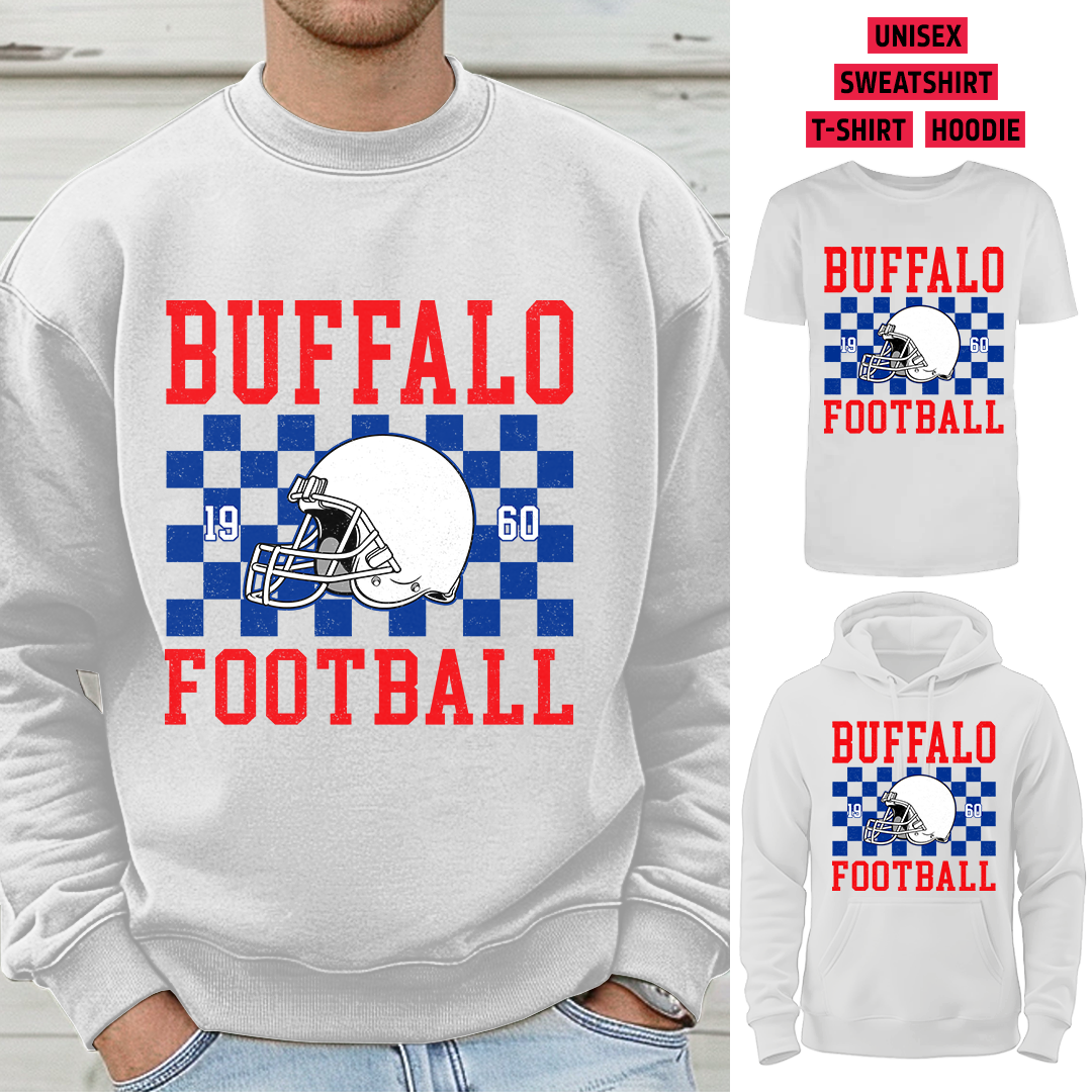 Vintage Buffalo Football 1960 Helmet T-Shirt/Sweatshirt/Hoodie, Unisex T-Shirt/Sweatshirt/Hoodie