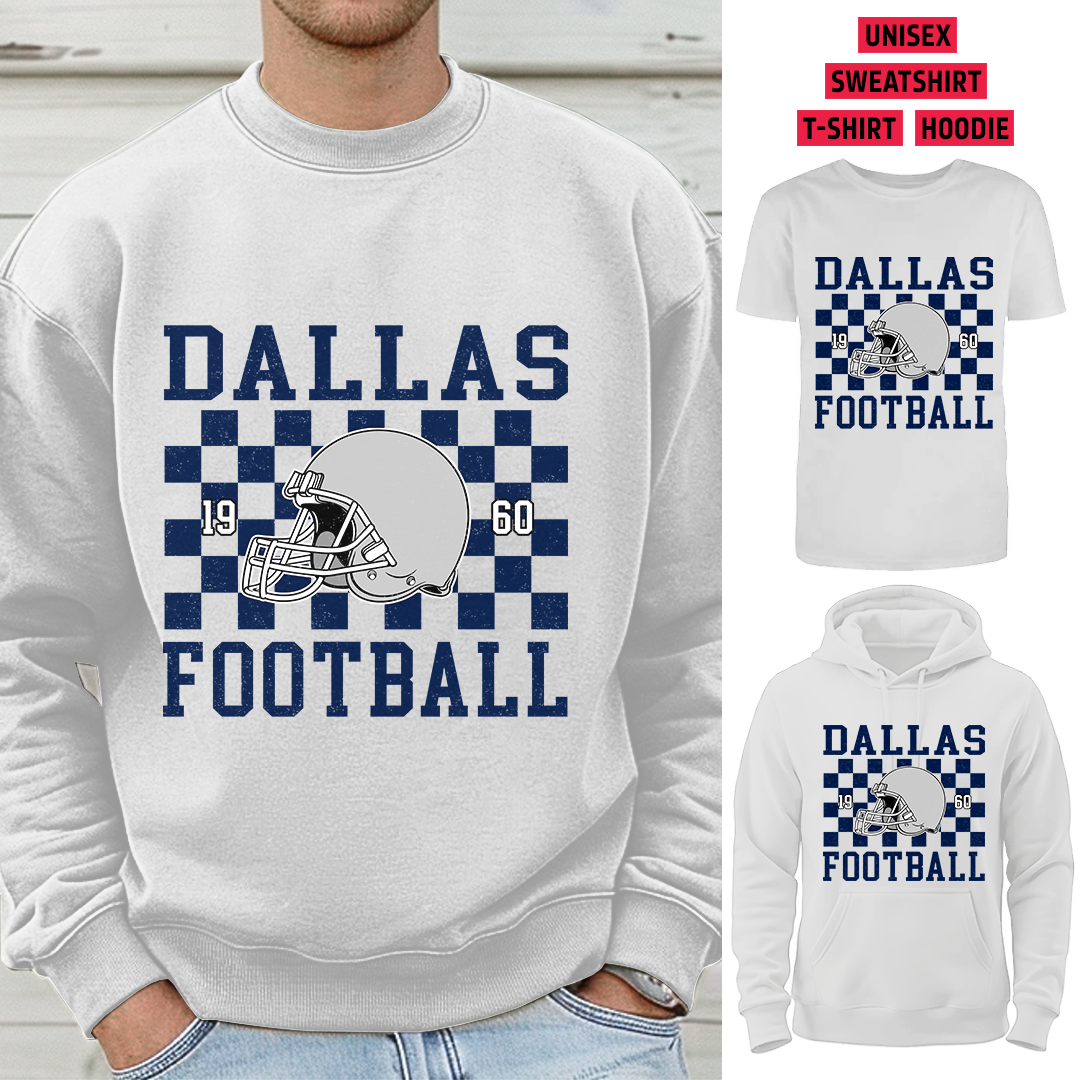 Vintage Dallas Football 1960 Helmet T-Shirt/Sweatshirt/Hoodie, Unisex T-Shirt/Sweatshirt/Hoodie