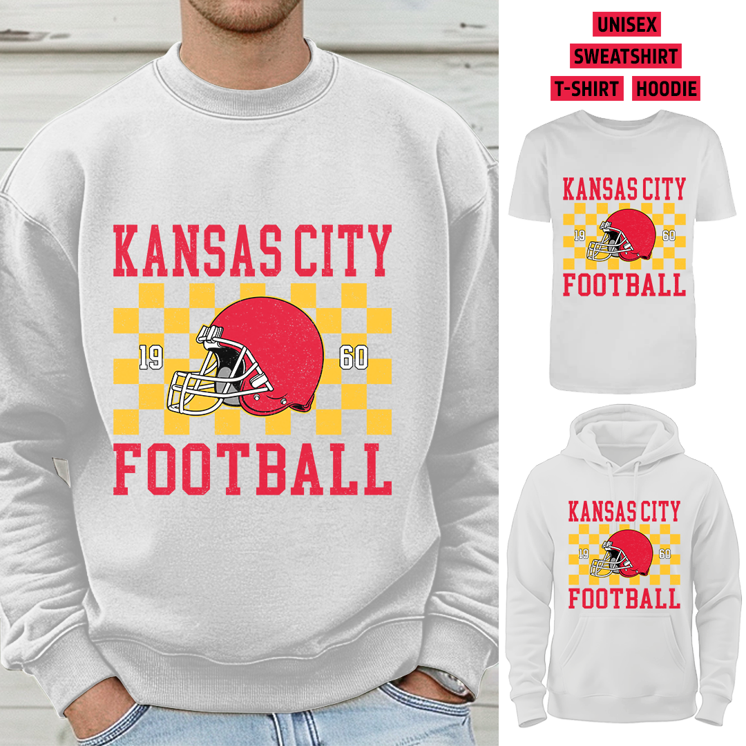Vintage Kansas City Football 1960 Helmet T-Shirt/Sweatshirt/Hoodie, Unisex T-Shirt/Sweatshirt/Hoodie
