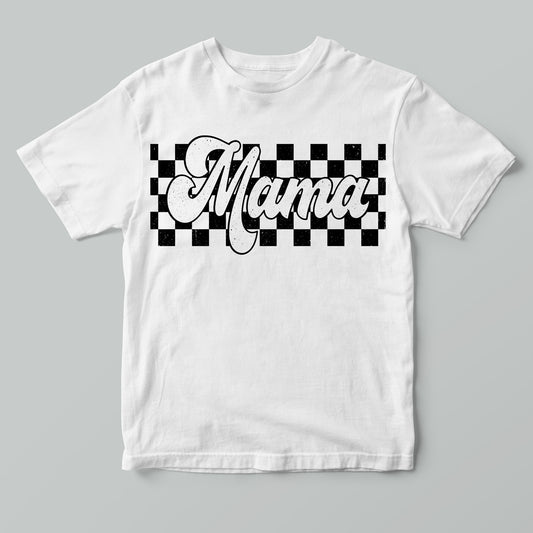Mama retro checkered T-Shirt