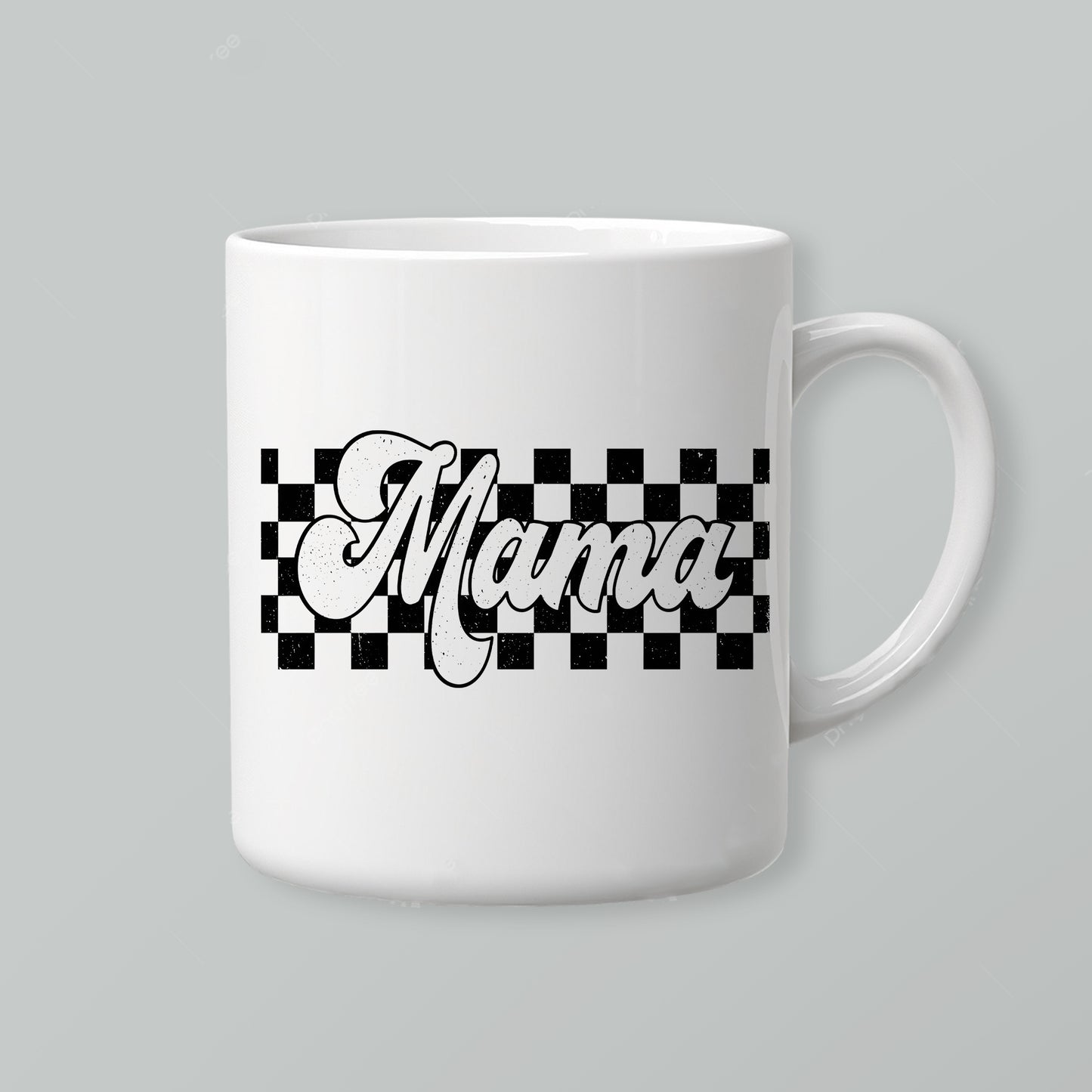 Mama retro checkered T-Shirt