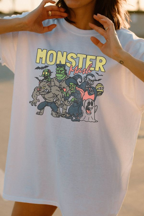 Retro Halloween Comfort Colors shirt, Monster Mash TShirt, Vintage Ghost Halloween t-Shirt, Monster Tee, Retro Fall Top, Fall Shirt
